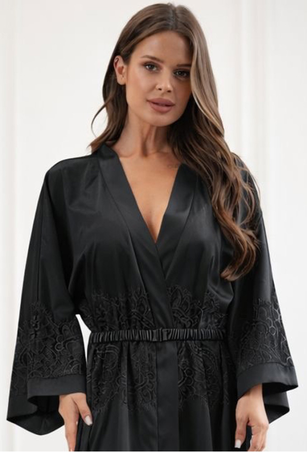 Халат женский шелковый Willow Komilfo 2329L/1BL фото