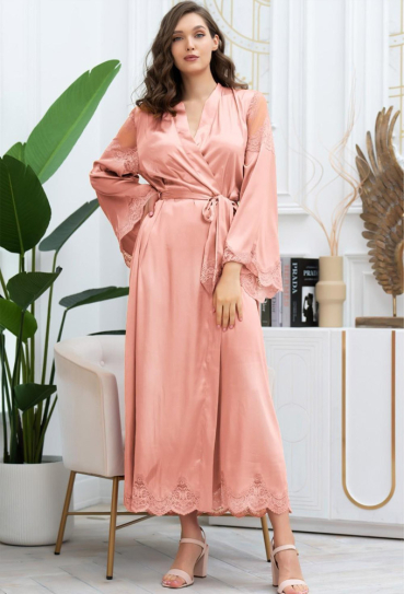 Халат з натурального шовку Aurelia Mia-Amore 3899