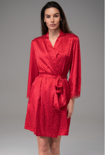 Халат женский шелковый Joanna Red Mia-Amore 7313-2