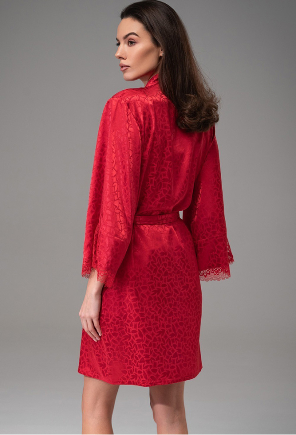 Халат жіночий шовковий Joanna Red Mia-Amore 7313-2 фото