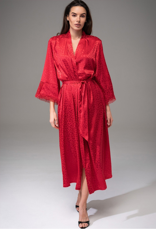 Халат жіночий шовковий Joanna Red Mia-Amore 7319-2 фото