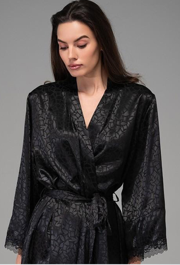 Халат женский шелковый Joanna Black Mia-Amore 7319-1 фото