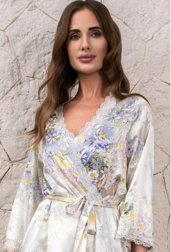 Халат з натурального шовку Lilianna Mia-Amore 5993