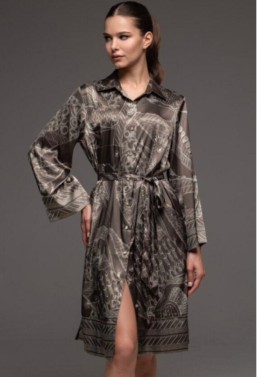 Халат з натурального шовку Aisha Mia-Amore 4327