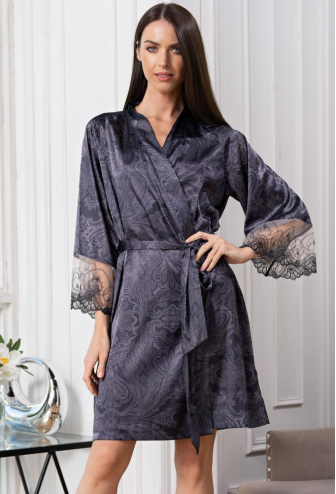 Халат із натурального шовку Aletta Mia-Amore 4443