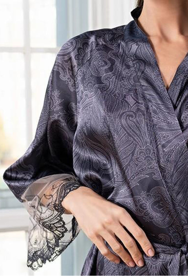 Халат из натурального шелка Aletta Mia-Amore 4443 фото