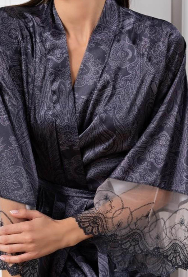 Халат из натурального шелка Aletta Mia-Amore 4449 фото