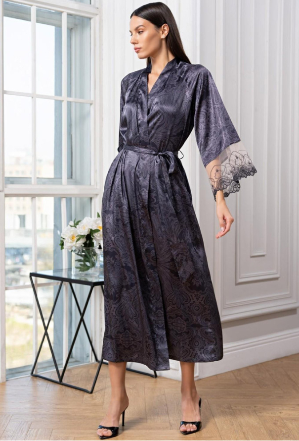 Халат из натурального шелка Aletta Mia-Amore 4449 фото