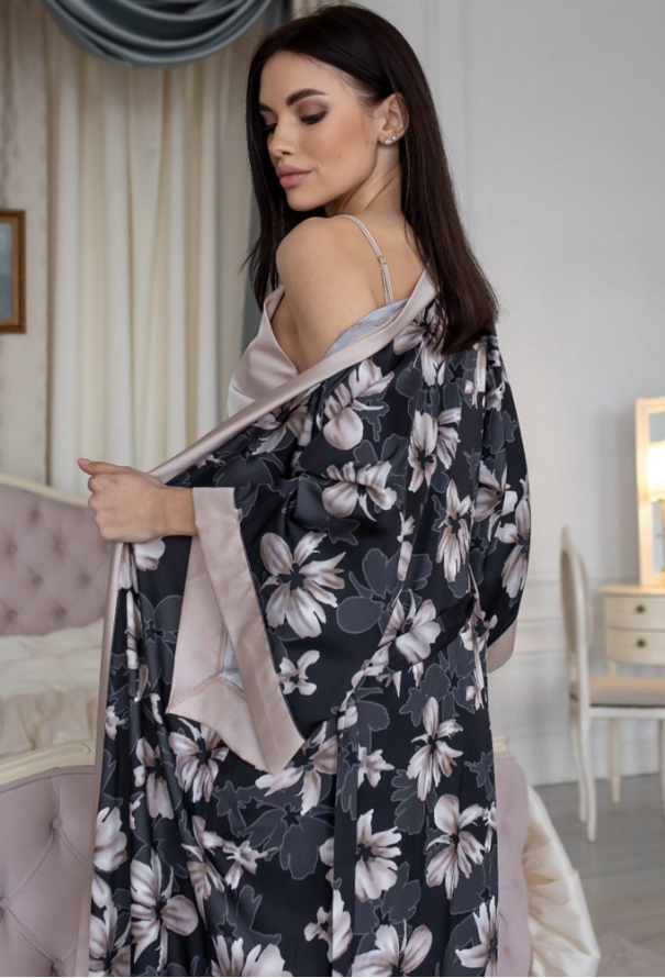 Халат женский шелковый MiaNaGreen Хб399 фото