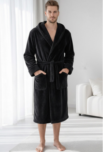 Халат чоловічий велсофт Black Diamond Cosy VELP10MZ