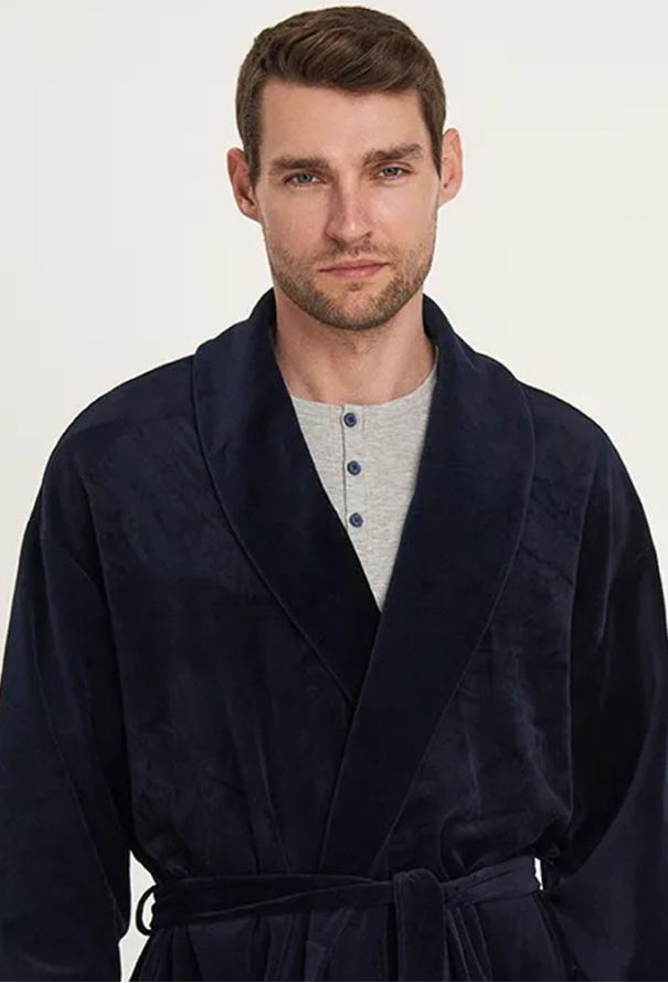 Халат чоловічий велюровий Mare Ellen MGV 204/01/01 фото