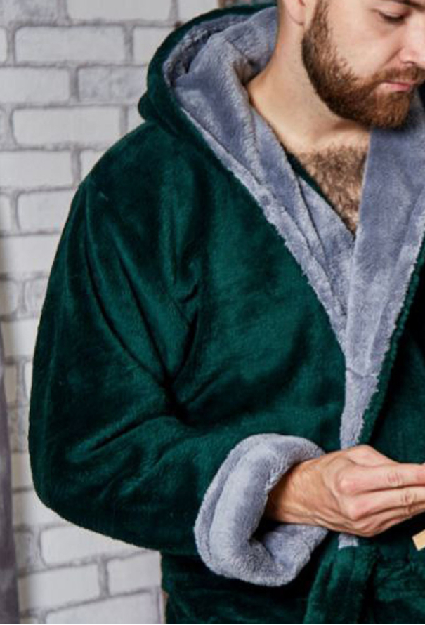 Халат чоловічий велсофт Tomiko 4002IZS фото