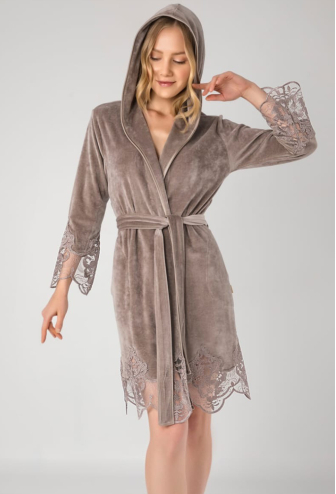Халат женский велюровый Nusa 0415BZ