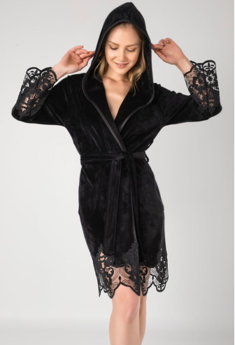 Халат женский велюровый Nusa 0415CH