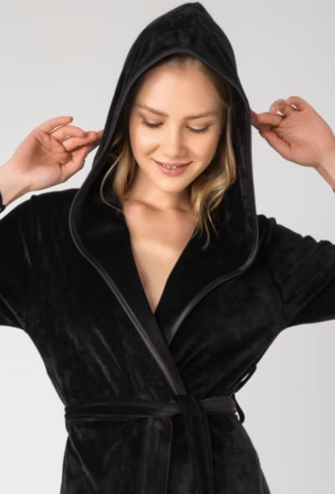Халат женский велюровый Nusa 0415CH