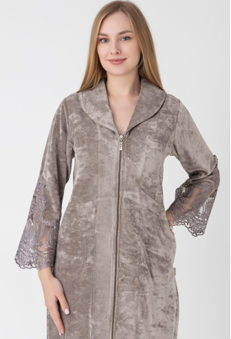 Халат женский велюровый Nusa 0587BZ