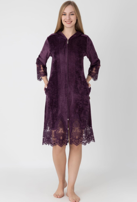 Халат женский велюровый Nusa 0587FL