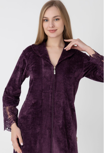 Халат женский велюровый Nusa 0587FL