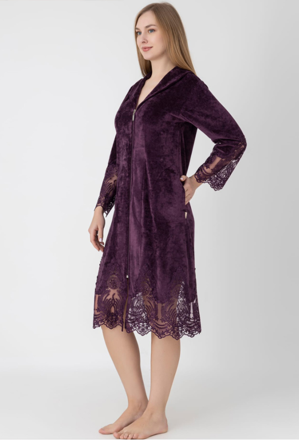 Халат жіночий велюровий Nusa 0587FL фото