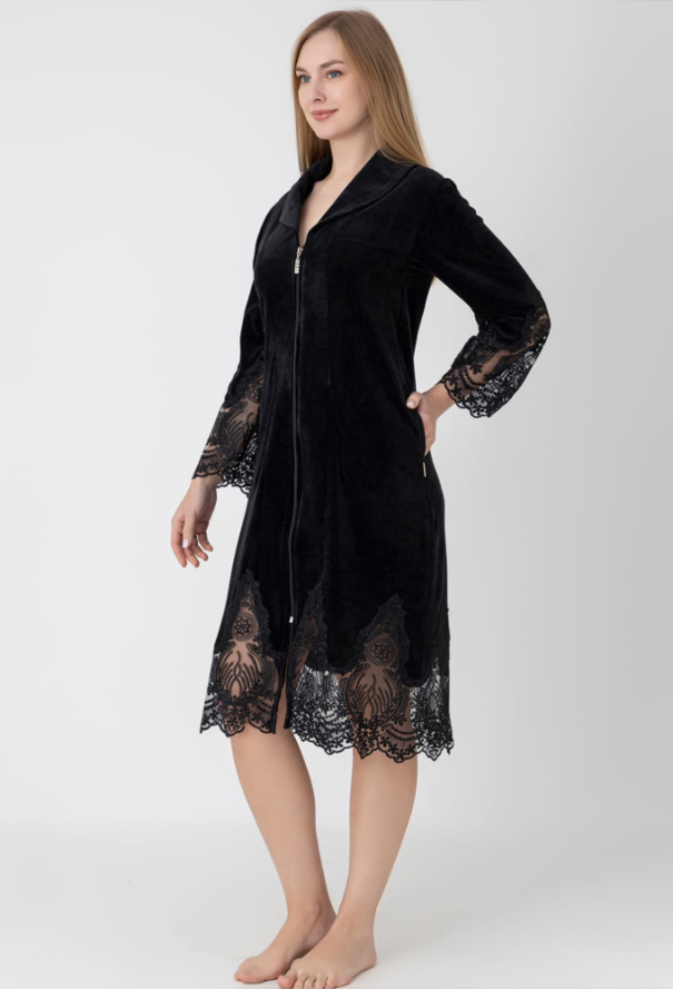 Халат жіночий велюровий Nusa 0587FL фото