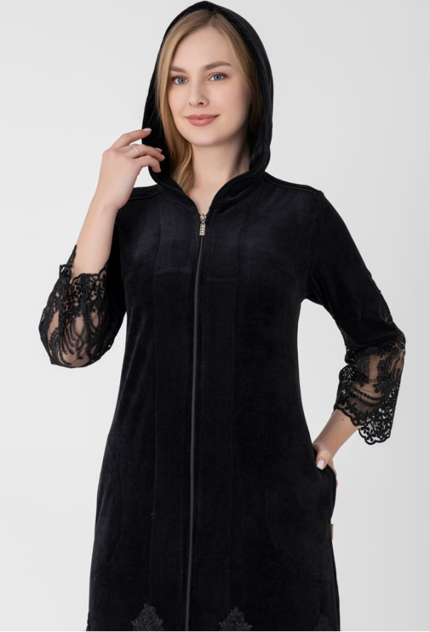 Халат жіночий велюровий Nusa 0589CH фото