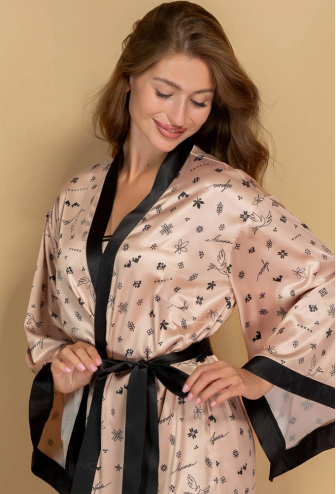 Халат женский шелковый Obrana 806-6784