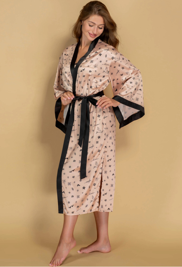 Халат женский шелковый Obrana 806-6784 фото