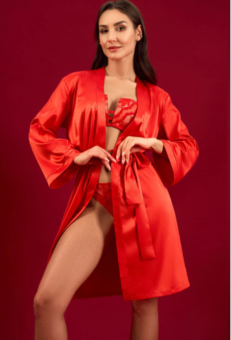 Халат женский шелковый Obrana 814-6765KR