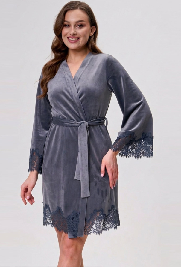 Халат жіночий велюровий Shato 1930GR фото