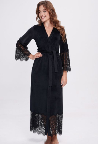 Халат женский велюровый Shato 1931BL