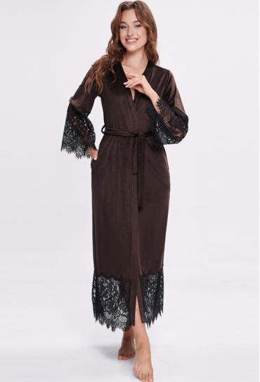 Халат женский велюровый Shato 1931BR