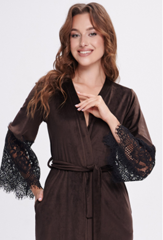 Халат женский велюровый Shato 1931BR