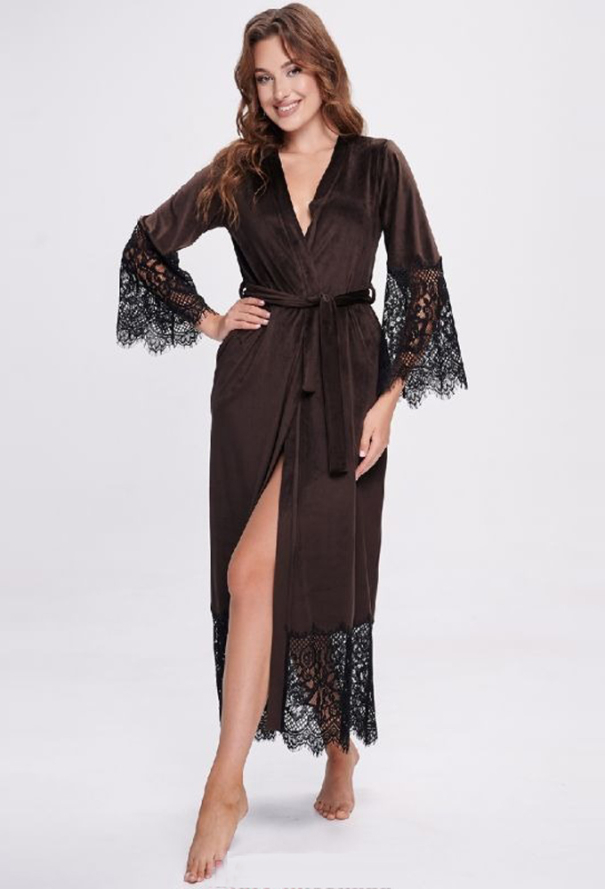 Халат женский велюровый Shato 1931BR фото