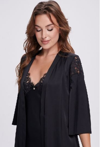 Халат жіночий шовковий Shato 2700/1BL