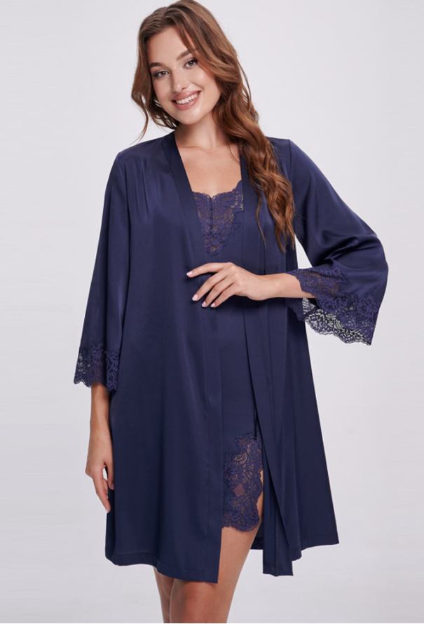 Халат жіночий шовковий Shato 2701/1 фото