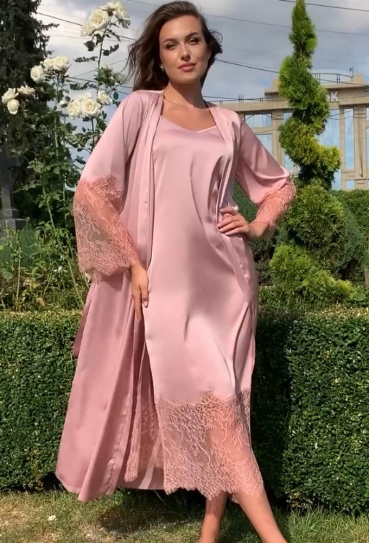 Халат женский шелковый Shato 2702/1PD