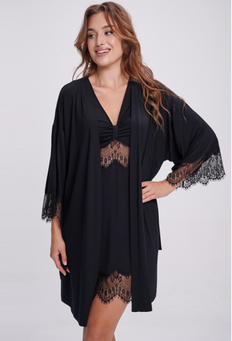 Халат женский вискоза Shato 2710/1BL