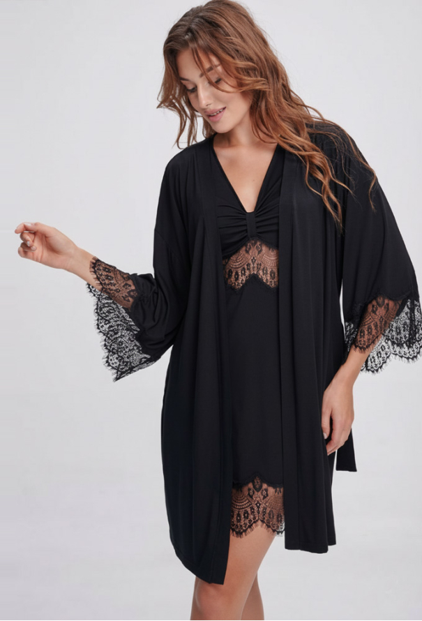 Халат женский вискоза Shato 2710/1BL фото