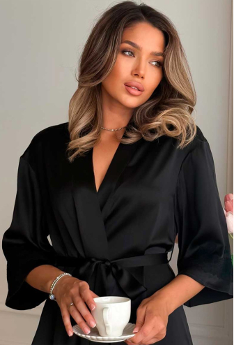 Халат из натурального шелка Dzhajpur Silk Kiss 112-809CH