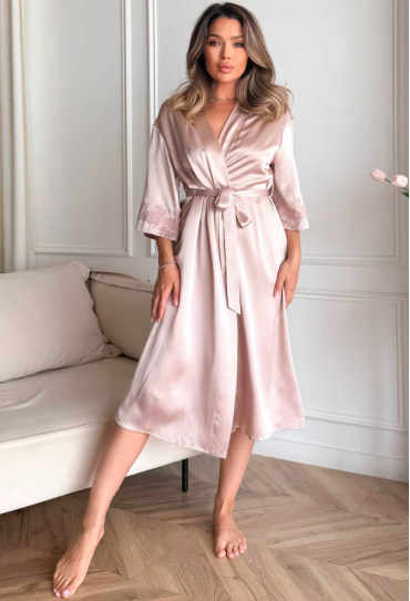 Халат из натурального шелка Dzhajpur Silk Kiss 112-809PD