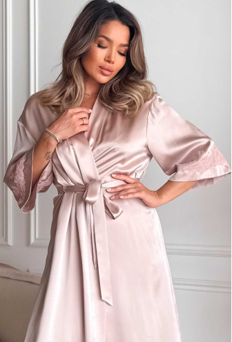 Халат из натурального шелка Dzhajpur Silk Kiss 112-809PD