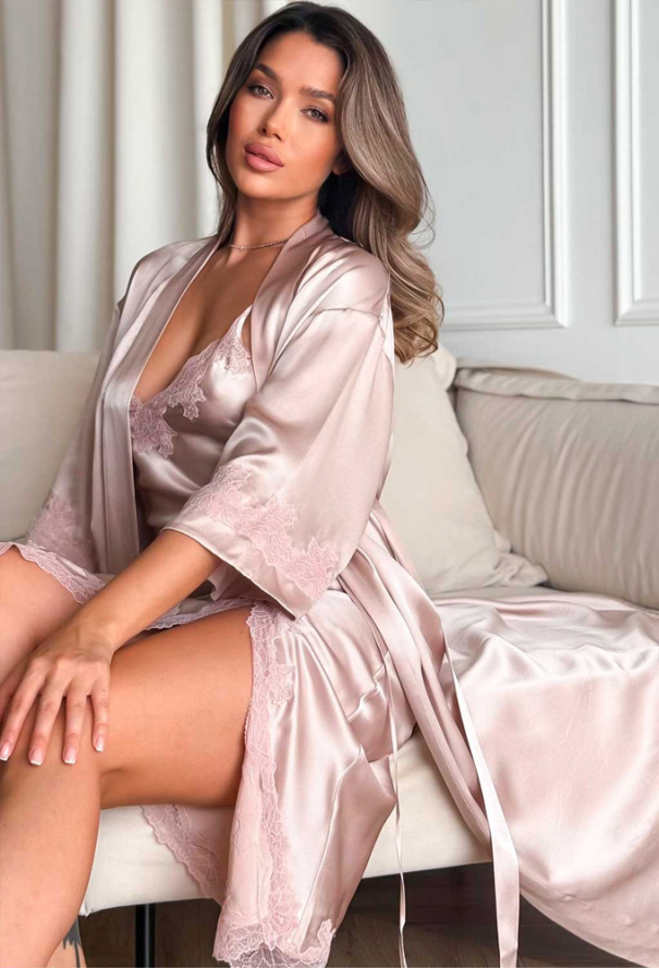 Халат из натурального шелка Dzhajpur Silk Kiss 112-809 фото