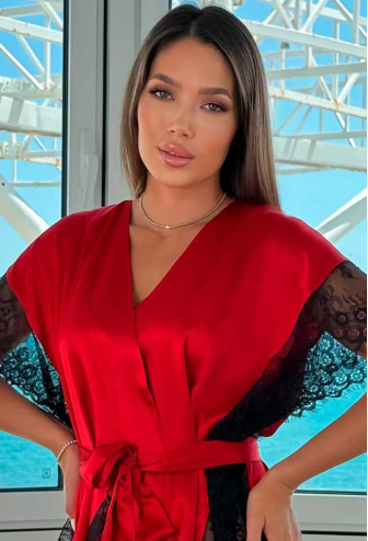 Халат із натурального шовку Silk Kiss 112-810