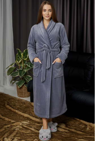 Халат жіночий велсофт Tomiko 1020GR