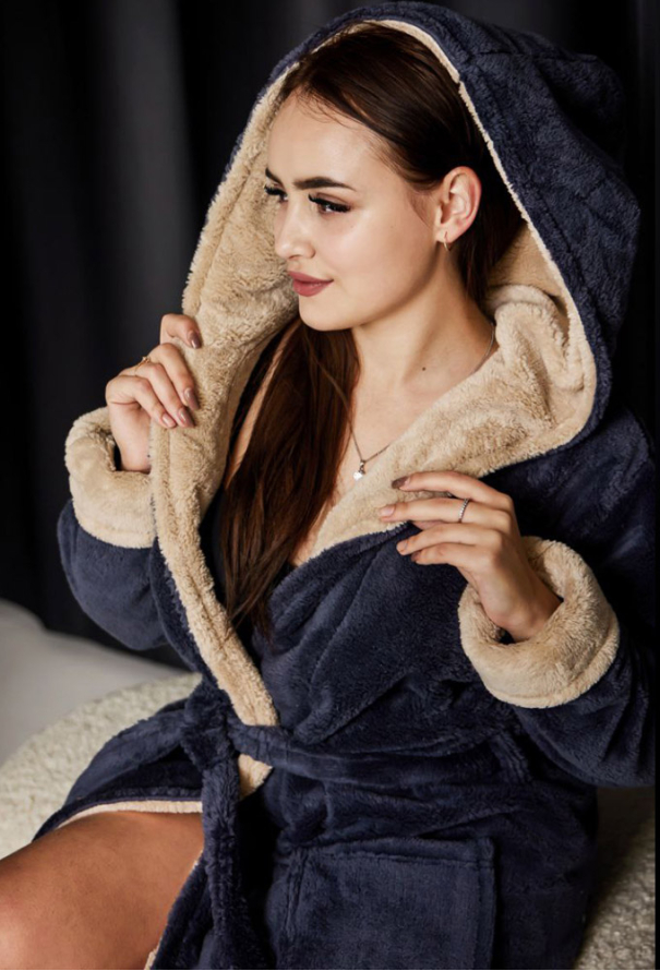 Халат жіночий велсофт Tomiko 1060GK фото