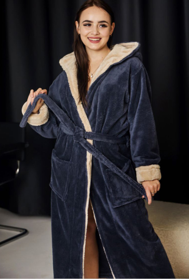 Халат жіночий велсофт Tomiko 1060GK фото