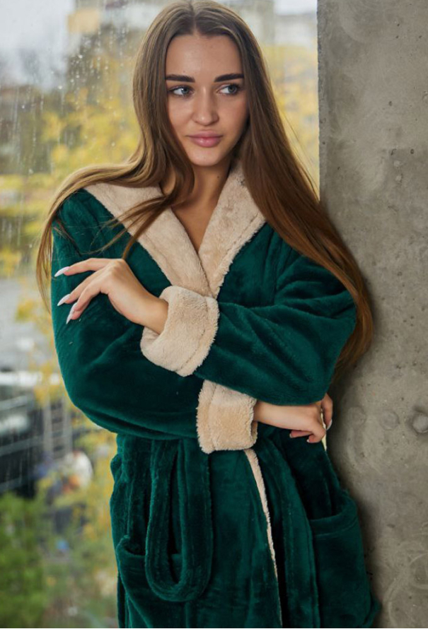 Халат жіночий велсофт Tomiko 1060ZK фото