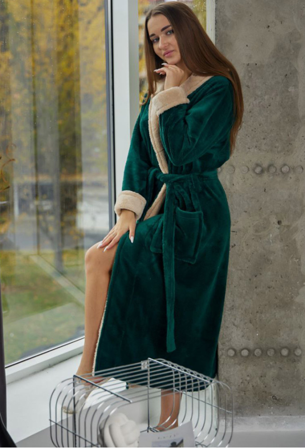 Халат жіночий велсофт Tomiko 1060ZK фото