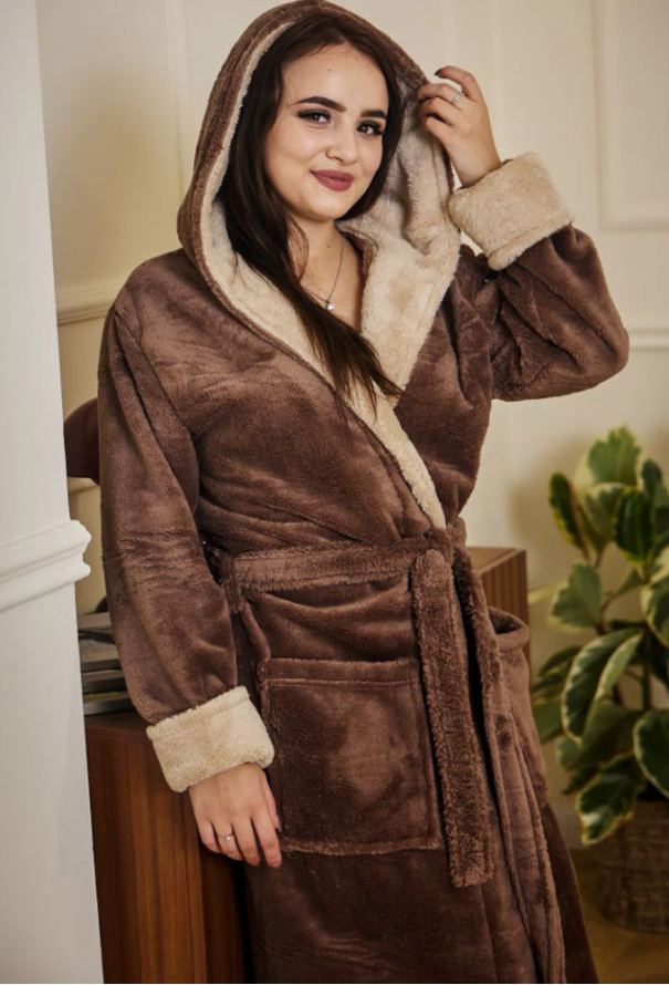 Халат жіночий велсофт Tomiko 1060SH фото