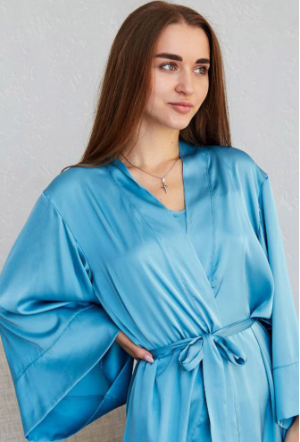 Халат женский шелковый Tomiko 112NB